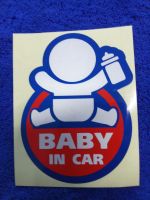 TJ.AUTO SHOP สติกเกอร์แต่งรถ BABY IN CAR 9×12cm 1ชิ้น