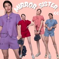 ?ป้าย Mirrorsister 20308.6 เซ็ทสุดเก๋ เสื้อคอจีนแขนกระปุก แมชคู่กับกางเกงขาสั้น