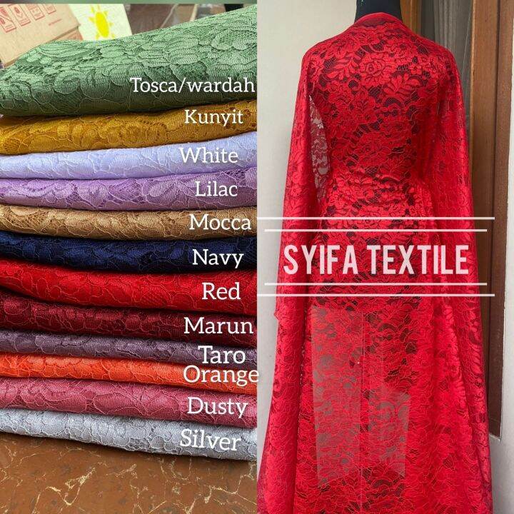 Bahan Brukat Meteran Mewah Murah / Kain Brokat Meteran / Kain Kebaya