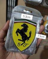 โลโก้ FERRARI เฟอร์รารี่ โลหะ ขนาด 5.3x7.5cm