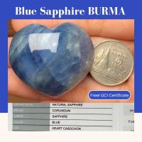 blue sapphire พลอยบลูแซปไฟร์ หรือ นิหร่า พม่า  พลอยดิบ ไซต์ใหญ่พิเศษ 208.50กะรัต แถมฟรีใบเซอร์GCI