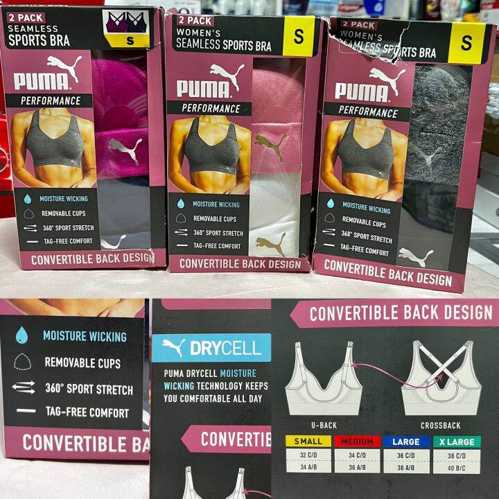 Puma Performance 2-Pack Seamless Sports Bra 🇺🇸 | Lazada PH