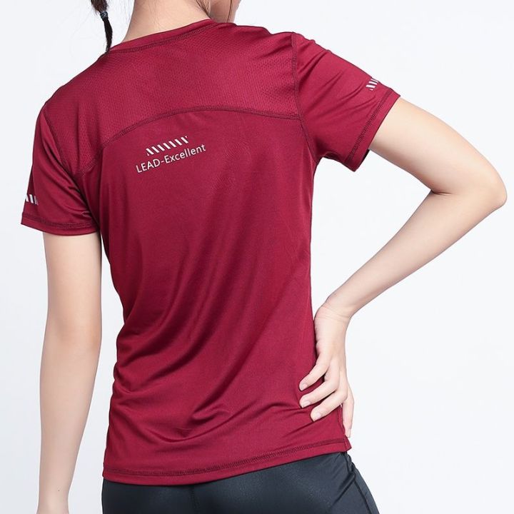 Women Fitness Yoga Top Sports Top Female Tights T Shirt Short