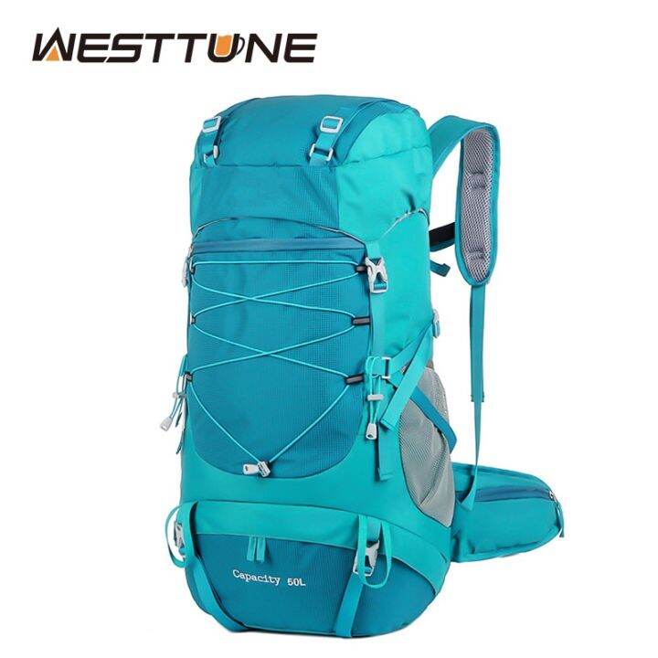 WESTTUNE 50L Hiking Backpack with Rain Cover Multifunctional