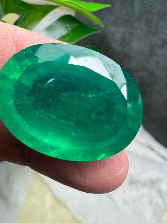 มรกต-very-fine-lab-made-พลอย-columbia-โคลัมเบีย-green-doublet-emerald-20x15-มม-mm-24-กะรัต-1เม็ด-carats-พลอยสั่งเคราะเนื้อแข็ง