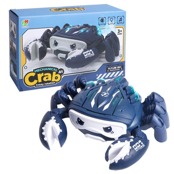 Electric Induction Crab Toy Universal Walking Machine Crab with light