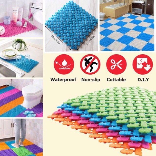 Bathroom Anti-skid Mat Spliced Floor Mat Household Bathroom Shower