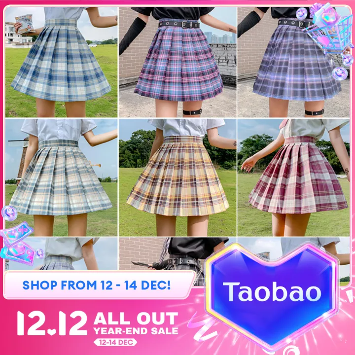JK Tartan Skirt Japanese Style Skirt Genuine Suit High Waist Original