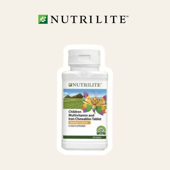 NUTRILITE CHILDREN MULTIVITAMIN AND IRON CHEWABLE TABLET ORANGE