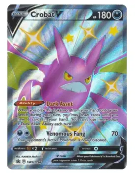 Carta Gigante Pokemon Crobat VMAX Shiny Português Card Original