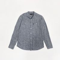 TATE ( linen mandarin collar shirt )