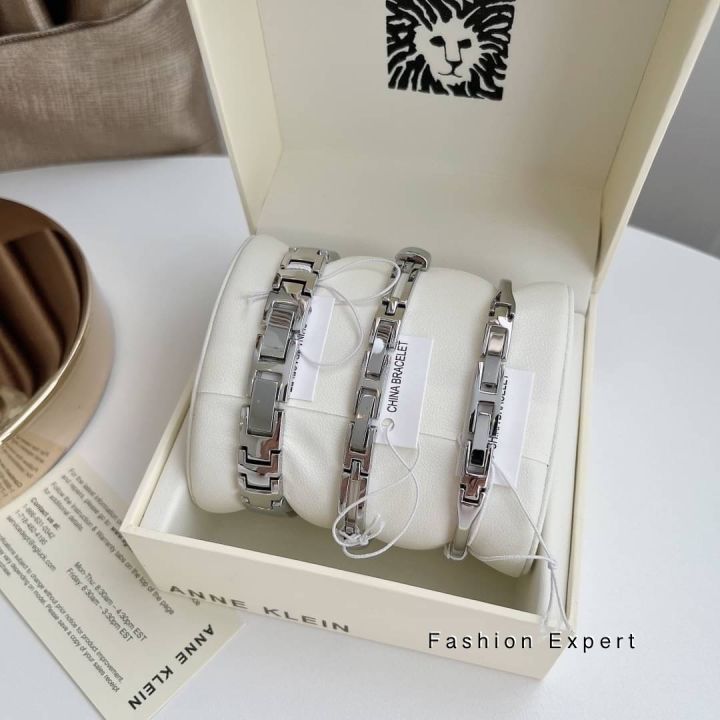 ของแท้100-นาฬิกาข้อมือ-anne-klein-womens-premium-crystal-accented-watch-and-bracelet-set