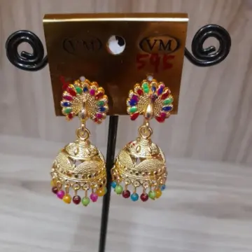 Traditional One Gram Gold Designer Jimikki/Jhumkas Online|Kollam Supreme