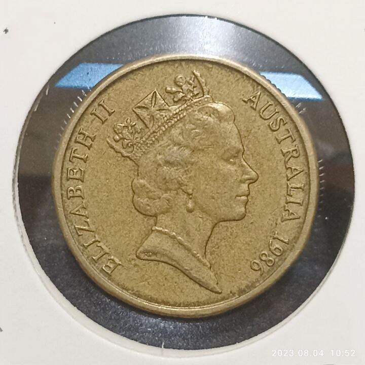Australia QEll 1986 international year of peace 1 dollar coin. condition VF. 25 Lazada