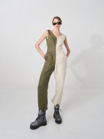 H.VANICH - V Jumpsuit (Olive/Nature) จั๊มสูททูโทน (มีให้เลือก 2 สี)