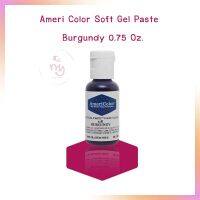 Ameri Color Soft Gel Paste สีเจลผสมอาหาร Burgundy ขนาด 0.75 oz จำนวน 1 ขวด