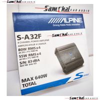 เพาเวอร์แอมป์ ติดรถยนต์ ALPINE S-A32F 4CH 640Watts  สินค้าใหม่ รับประกันศูนย์ไทย ALPINE THAILAND 1ปี