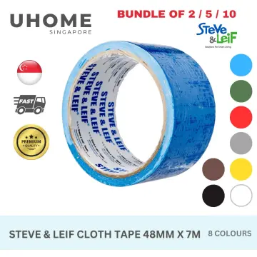 Steve & Leif White Cloth Tape White (48mm x 7m)