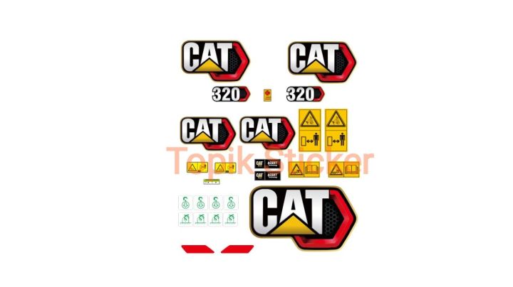 Stiker Excavator Caterpillar Cat 320 Stiker Alat Berat Lazada Indonesia 2157