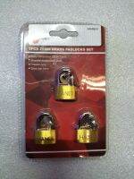 กุญแจ ขนาด 22*14*7 มิล 1แพ็คมี 3ชิ้น Brass Padlocks Set แม่กุญแจ