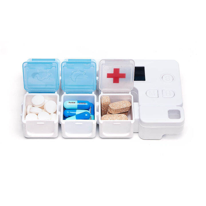 5 Grid Portable Storage Medicine Box Detachable Electronic Alarm