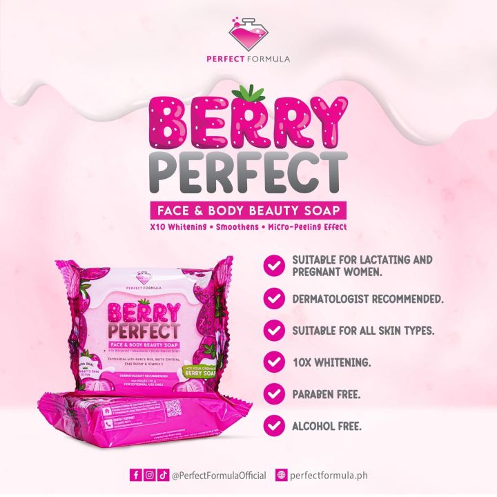 Perfect Formula BERRY PERFECT FACE AND BODY BEAUTY SOAP | Lazada PH