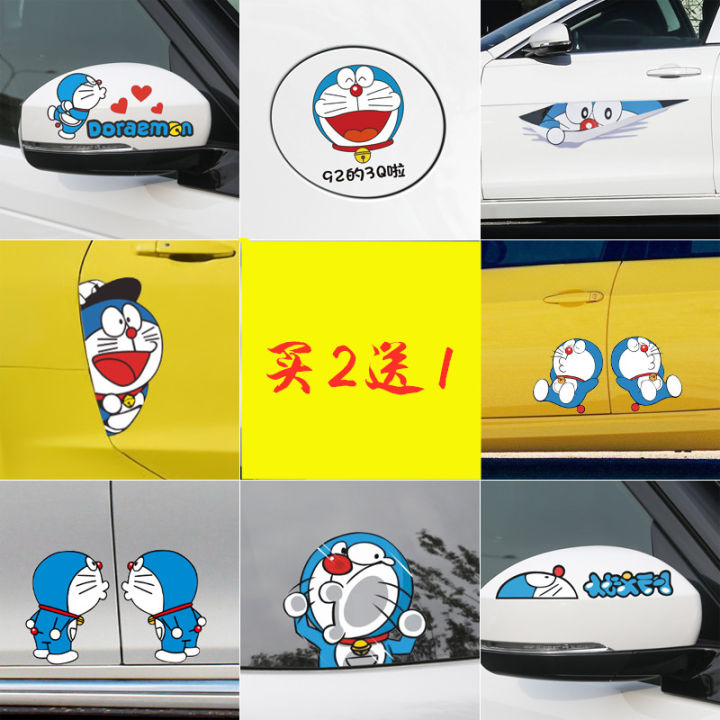 Doraemon Car Scratch Blocking Creative Car Body Stickers Pokonyan Cartoon  Doraemon Cute Car Stickers | Lazada