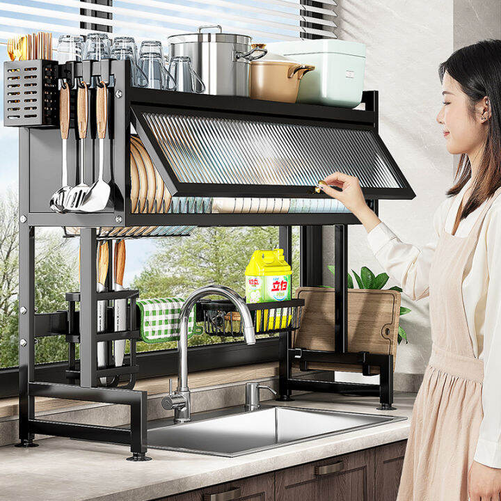 Kitchen Sink Storage Shelf Scullery Sink DustProof Cupboard Countertop