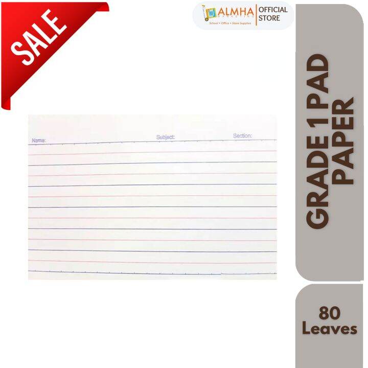 Grade 1 Pad Paper Lazada PH