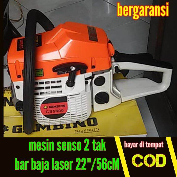 Gergaji Mesin Senso Pemotong Kayu Chainsaw Original Gambino Bar Baja Laser Inch Lazada