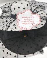 หมวกสานแต่งผ้า Polka dots​ พร้อม​ส่ง​ใน​ไทย​hipaholic​