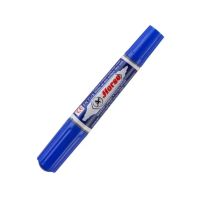 ปากกา เคมี สีน้ำเงิน 2 หัว ตราม้า เคมีม้า(1ด้าม)
