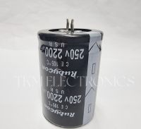 C คาปาซิเตอร์ขาเขี้ยว 2200uF 250v Rubycon 105°C ขนาด35*52mm Capacitor