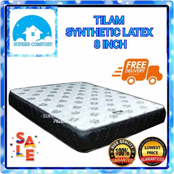 FREE SHIPPING HONEY 8" INCH SYNTHETIC LATEX QUEEN MATTRESS TILAM QUEEN