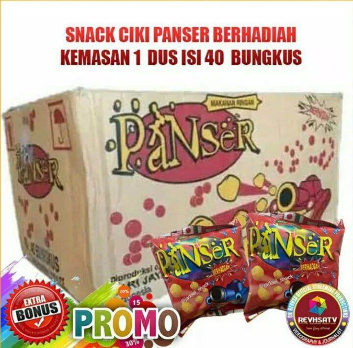 SNACK CIKI PANSER 1 DUS ISI 40 BUNGKUS BERHADIAH UANG BILA BERUNTUNG