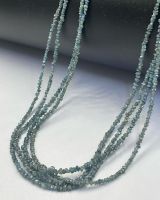 natural diamond uncut beads ลูกปัดเจียระไนเพชรธรรมชาติ(blue)