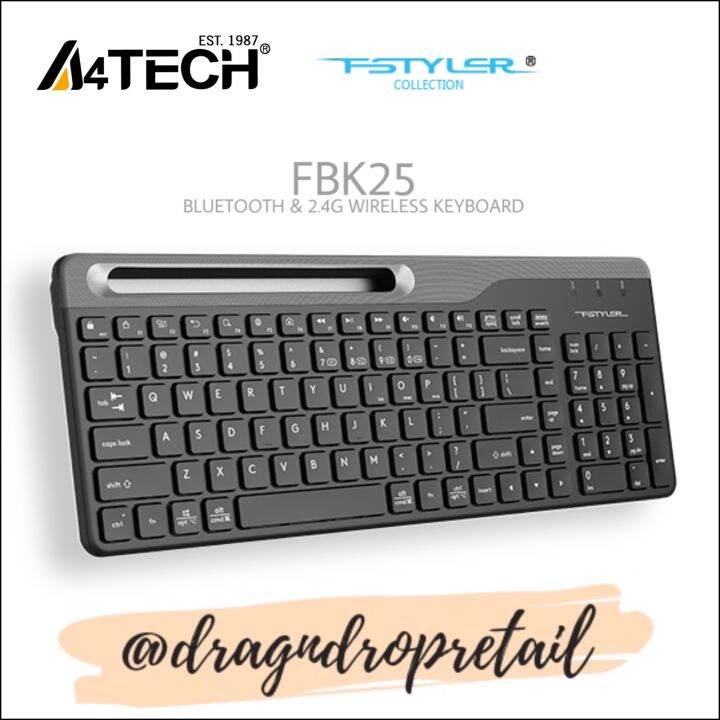 A4TECH FSTYLER FBK25 Bluetooth & 2.4G Wireless Dual Mode Keyboard ...