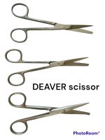 Hilbro 10.0036.14 DEAVER SCISSOR STR SH/BL 14cm10.0037.14 DEAVER SCISSOR CVD SH/BL 14cm10.0046.13 INCISION SCISSOR W/PROBE STR 13cm. กรรไกรครบ ตัดชิ้นเนื้อ