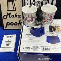 Bialetti Mini Express Blue Kandinsky + 2 Cups หม้อต้มกาแฟ บิอาเล็ตติ มินิ เอ็กซ์เพรส สีน้ำเงิน คานดินสกี้ พร้อมแก้ว 2 ใบ