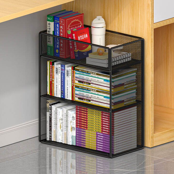 Portable Bookshelf Student Desk Book Storage Cabinet with Wheels ...