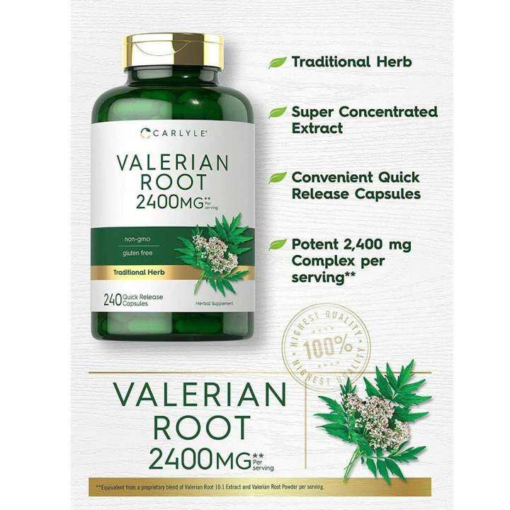 Carlyle Valerian Root 2400 mg 240 Quick Release Capsules