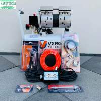 VERGIN **รับประกัน 1 ปีเต็ม** ปั๊มลม ถังลม 30 ลิตร ปั๊มลมออยฟรี อัพเกรด 1,000 W+ อุปกรณ์ 6 อย่าง+ปลั๊กพ่วง 10 เมตร