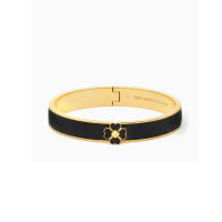 ?Kate Spade Spades and Studs Bangle Bracelet Black Gold Tone Hinged K9186  ขนาด 2.5"
(ป้ายราคา  ถุงผ้า)