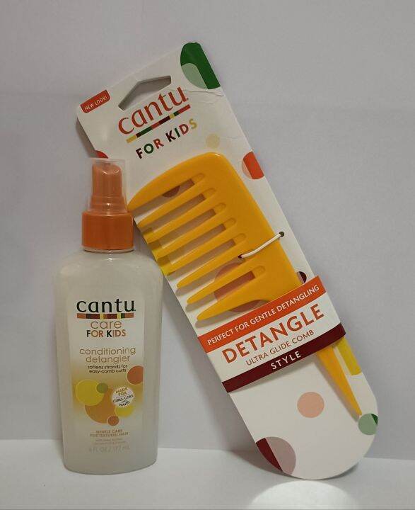 Cantu kids care conditioning detangler plus kids detangler comb