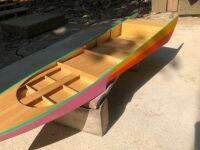 RC boat เรือสองตอน (ลำเปล่า) (เหลืองส้มชมพู) ขนาด 70 cm