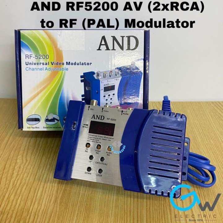 RF Modulator AND RF5200 AV (2xRCA) to RF (PAL) Modulator For Astro