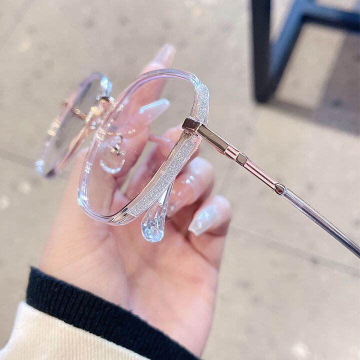 Tiktok Same Style Polygon Slim Looking Face Small Glasses Frame for