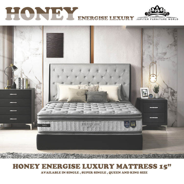 HONEY ENERGISE LUXURY MATTRESS 15INCH 12YEARS WARRANTY Lazada