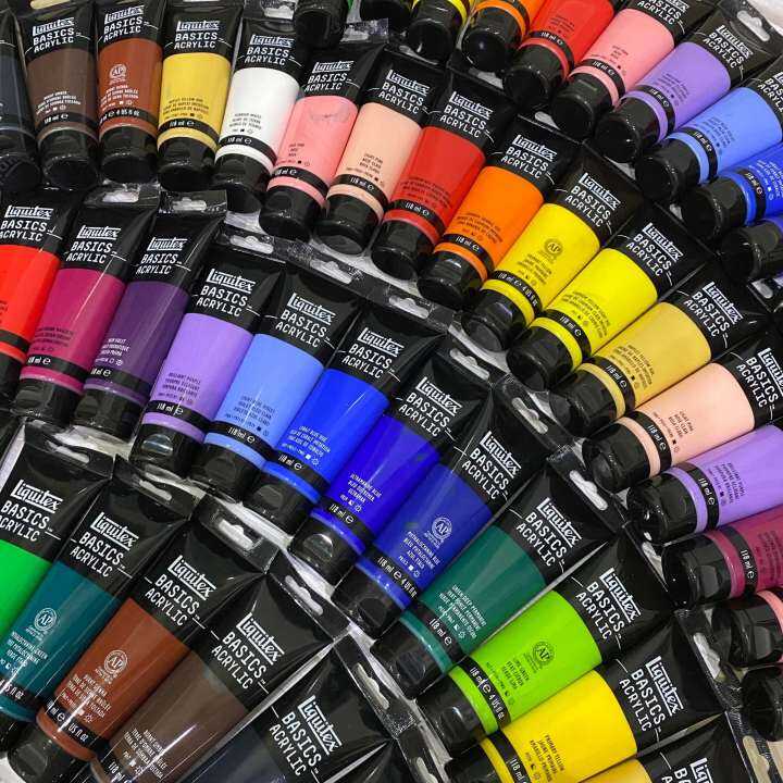 🇲🇾 Liquitex Basics Acrylic Paint 118ml 28 Colors Satin Finish Artist