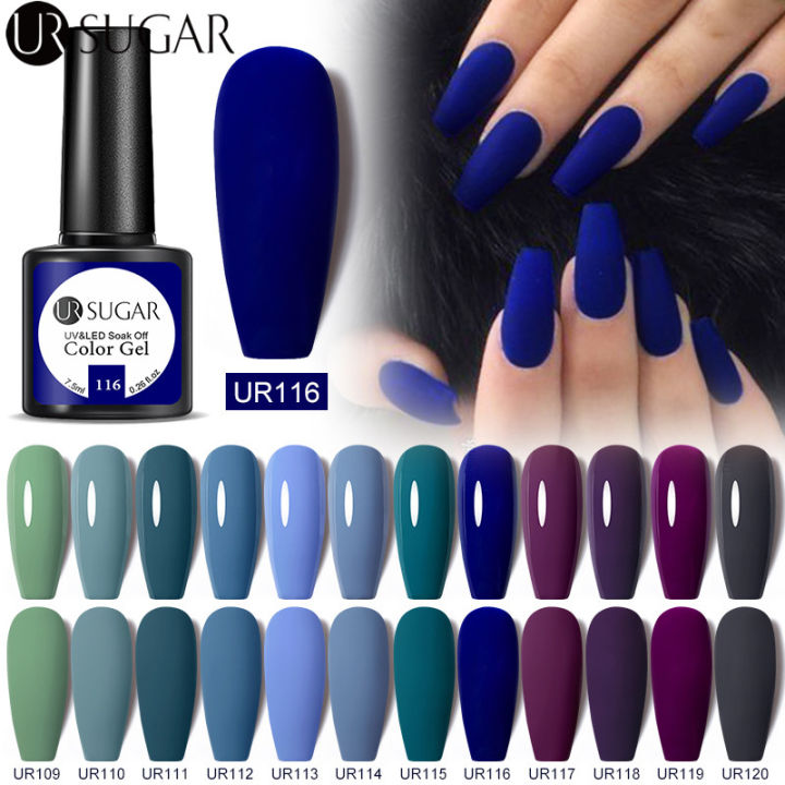 Ur Sugar 7.5Ml Blue Purple Dark Color Gel Nail Long Polish Long Lasting  Hybrid For Base Mattetop Coat Soak Off Uv Led Nail Art Gel | Lazada Ph